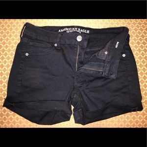 Black Midi Shorts